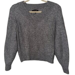 Banana Republic Gray V-Neck Sweater